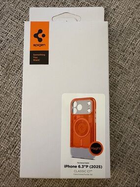 Spigen Classic C MagFit iPhone Case - Orange & White